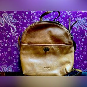 Tan Leather Backpack Purse | Margot New York